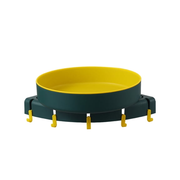 WEGFTDUOP Round Rotating Turntable Organizer, Wall Mounted Corner Shelf for Condiments, Cosmetics and Daily Trays