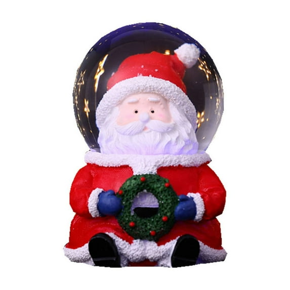 WEGFTDUOP Santa Claus Crystal Ball With Lights Gift Home Decoration20ml