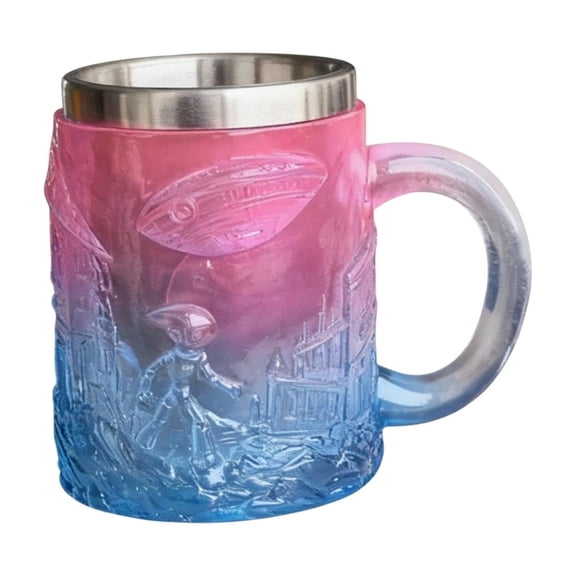 WEGFTDUOP Science Fiction Themed Stainless Steel Mug - Cool Coffee/Beer Cup (Movie Memorabilia)