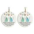 thumbnail image 1 of WEGFTDUOP Sea Glass Christmas Ornament White Beach Golden Round Frame Beach Decorations, 1 of 8