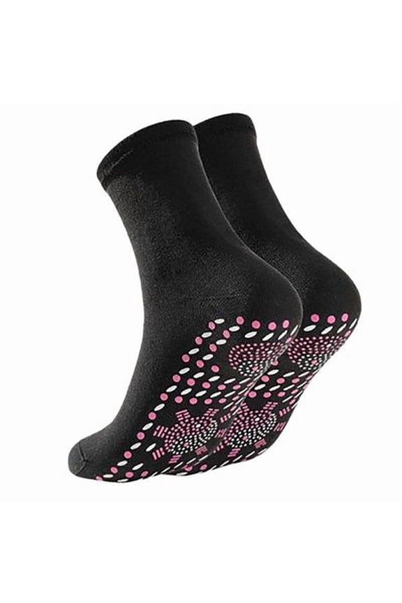 Self-Heating Elastic Comfort Socks 1-Pair Fiber Material Breathable Quick-Drying Ergonomic Even Heating Skiing Hiking Outdoor Sports Cold-Proof Foot Circulation Boost Socks