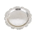 thumbnail image 1 of WEGFTDUOP Silver Metal Embossed Tray - Elegant for Snack, Jewelry & Home Decor, 1 of 7