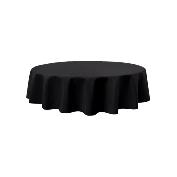 WEGFTDUOP Simple Solid Color Polyester Tablecloth, Waterproof Stain Resistant Round Table Cover, Decorative Table Cloth for Dining Room & Home Gatherings