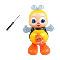 WEGFTDUOP Singing Dancing Swinging Cartoon Bee Toy - Electric Light Music Children's Toy, Cute Comfort Gift for Kids Aged 2  Perfect Birthday Present