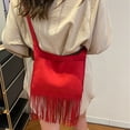 thumbnail image 1 of WEGFTDUOP Small Square Handbag For Women Fashionable Style For Tassel Shoulder Bag Versatile Crossbody Bag, 1 of 7