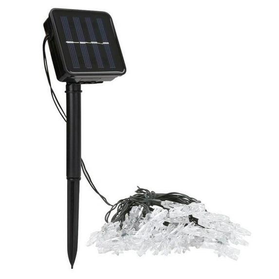 WEGFTDUOP Solar Snowflake String Light 20LED Fairy-String Light Christmas Decoration Light