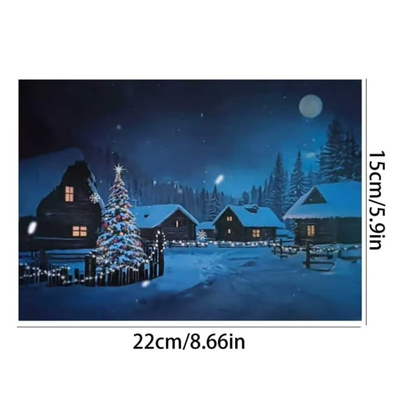 WEGFTDUOP Temperature Change Card Christmas Card Christmas Gift Surprise Night Card
