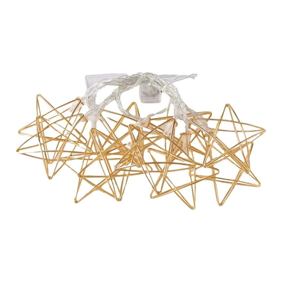 WEGFTDUOP Thirty Iron Star Lights String Pentagram Christmas Decoration Lights Lights Christmas Pattern Home Garden Bedroom Indoor Outdoor Decoration