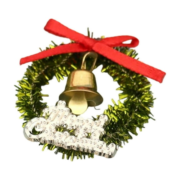 WEGFTDUOP Toy House Miniature Scene Model Christmas Wreath Pretend