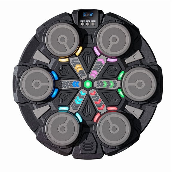 WEGFTDUOP Upgraded Smart Music Boxing Trainer Wall-Mounted Foam Bluetooth Rechargeable with Boxing Gloves 3 Speed Modes MultiColor Lights Home Gym Family Fitness Interactive Equipment