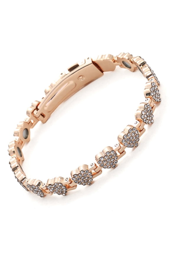 Valentine's Day Decorations Women's Dazzling Heart-Shaped Magnetic Bracelets Couple Bracelets