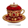 thumbnail image 1 of WEGFTDUOP Valentine's Day Themed Decorative Teacups Gifts For Couples Love Tea Cup Acrylic Ornaments, 1 of 7