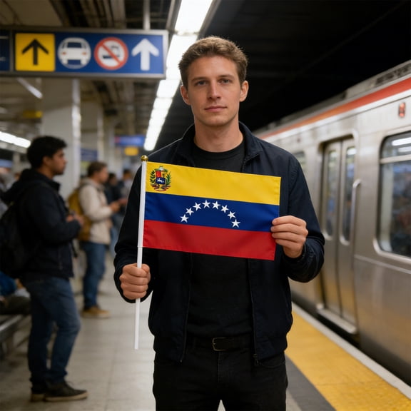 WEGFTDUOP Venezuelan Miniature Flags For Patriotic Events Parades Home And Party Supplies.