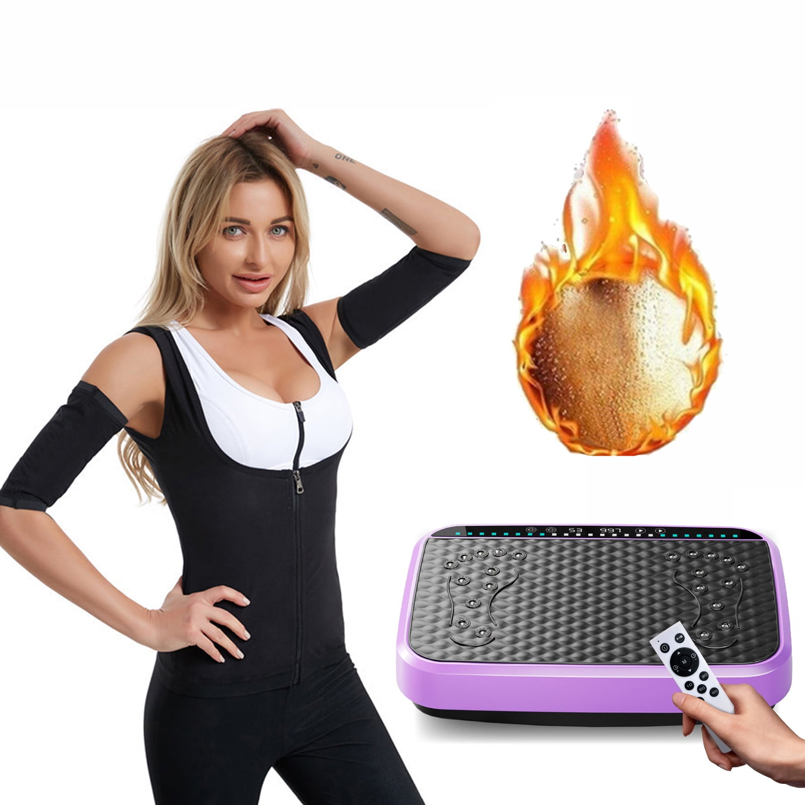 WEGFTDUOP Vibration Plate Exercise Machine with 120 Speed Levels - Vibrate Stand Shake-Whole Body Workout Platform for Weight Loss & Lymphatic Drainage