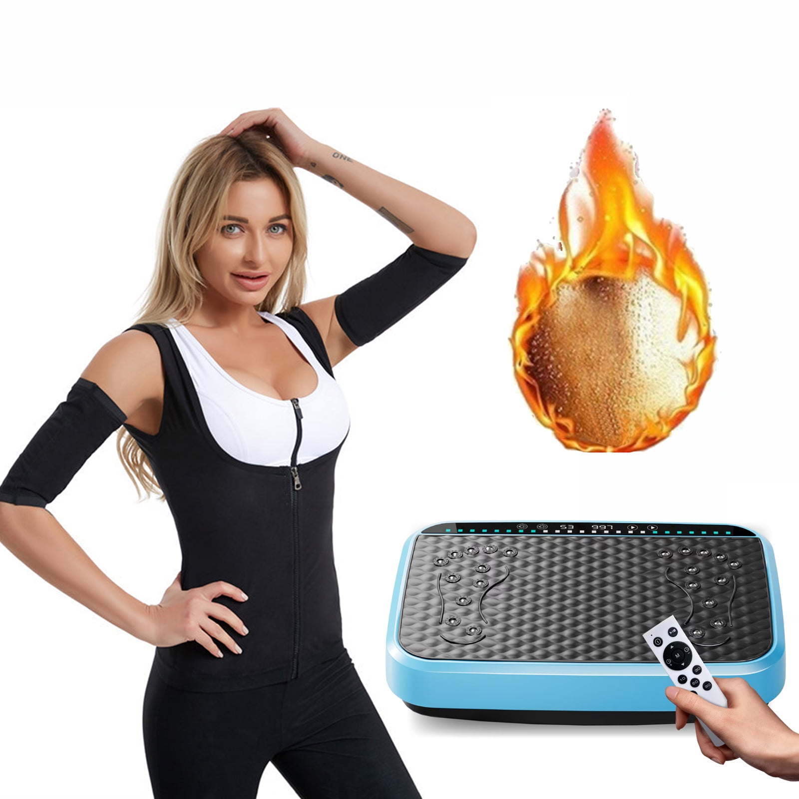 WEGFTDUOP Vibration Plate Exercise Machine with 120 Speed Levels - Vibrate Stand Shake-Whole Body Workout Platform for Weight Loss & Lymphatic Drainage