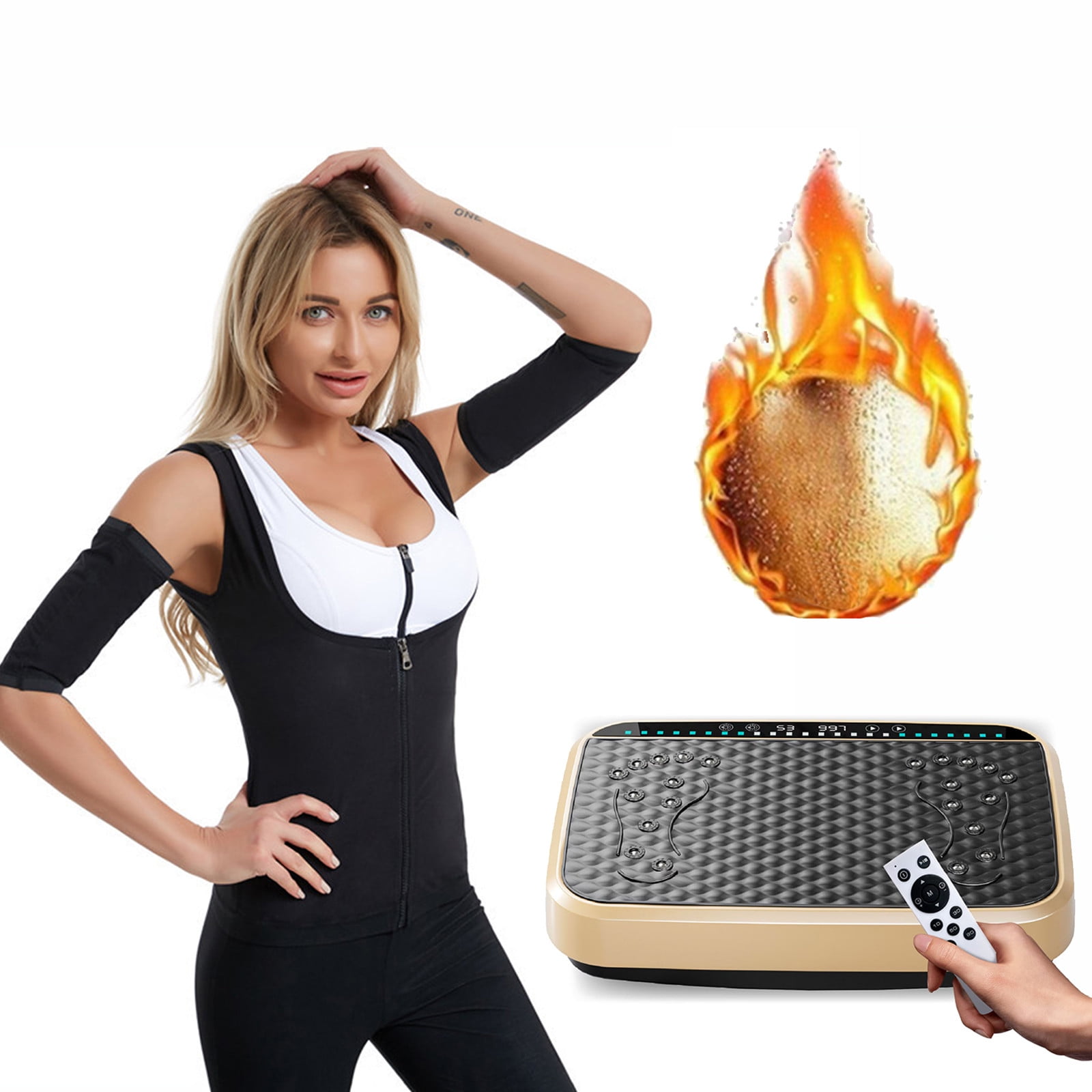 WEGFTDUOP Vibration Plate Exercise Machine with 120 Speed Levels - Vibrate Stand Shake-Whole Body Workout Platform for Weight Loss & Lymphatic Drainage
