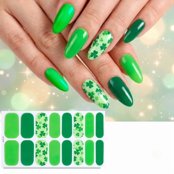 WEGFTDUOP Waterproof Nail Polish Strips, Long-Lasting Nail Art Stickers for Home Salon