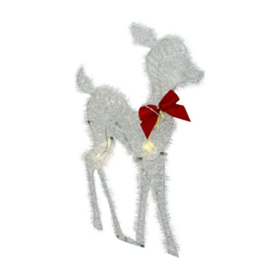 WEGFTDUOP White Flashing Reindeer Christmas Lights Reindeer Christmas Decorations Outdoor Patio Decorations