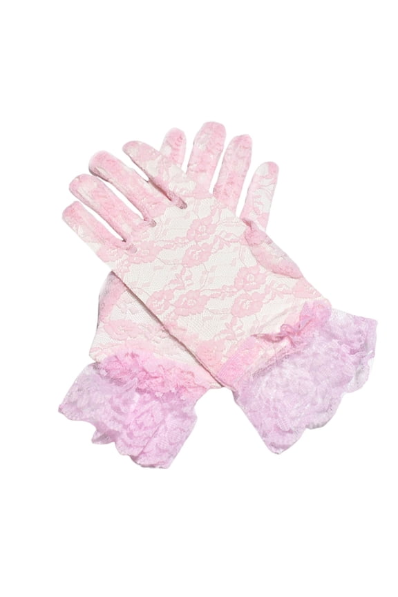 Women's Lace And Lace Breathable Sun Protection Gloves Wedding Dresses Performances Dance Party Decorations Elastic Breathable Gloves Winter Gloves Waterproof , Touch Screen Gloves