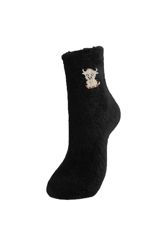 Women's Winter Thick Warm Mid-Tube Socks Wool Polyester Elastic Cute Australian Fleece Home Indoor Outdoor Floor Wear Moisture-Wicking Odor-Resistant Footwear