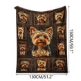 thumbnail image 1 of WEGFTDUOP Yorkshire Terrier Flannel Blanket Blankets And Throws, Bed Blankets, 1 of 3