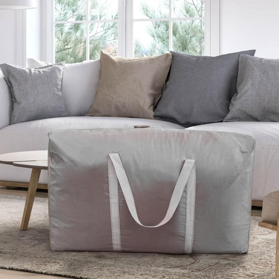 WEGOLY-100L Extra Large Storage Bags, Big Moving Bags with Strong Zippers & Carrying Handles, Packing Bags for Moving, Storage, Travel and Camping, Storage Totes For Space Saving (Grey, 4 Pack)