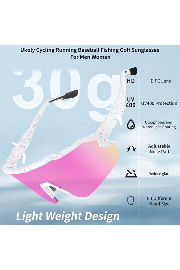 -Baseball Sunglasses For Men Women,Sports Sunglasses For Baseball Running Cycling UV400 protection TR90 Frame 615