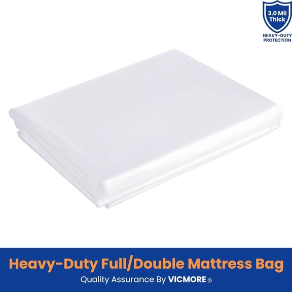 WEGOLY-Full Size Heavy-Duty 3mil Mattress Bag - Thick Moving Storage Cover - Tear-Resistant Protector
