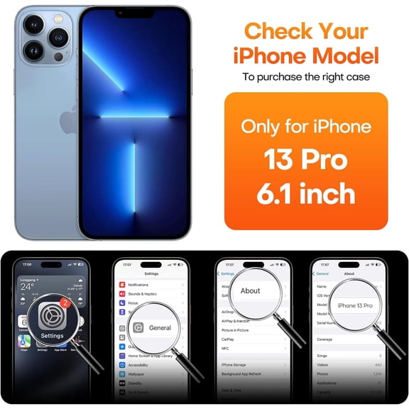 WEGOLY-Magnetic Guard Designed for iPhone 13 Pro Case [Camera Protection] [Military Grade Drop Tested] [Compatible with MagSafe] Slim Translucent Matte Phone Case (6.1") - Black