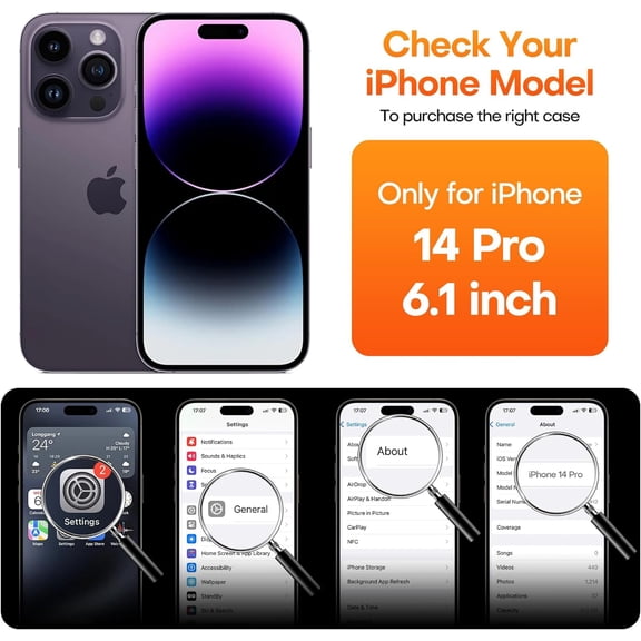 WEGOLY-Magnetic Guard Designed for iPhone 14 Pro Case [Camera Protection] [Military Grade Drop Tested] [Compatible with MagSafe] Slim Translucent Matte Phone Case (6.1") - Black