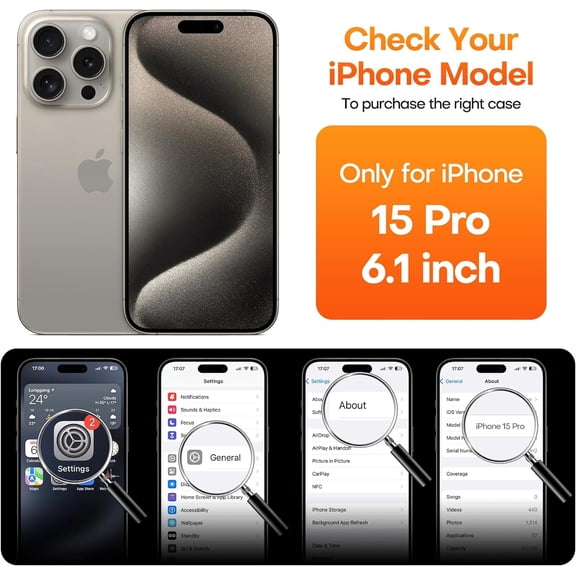 WEGOLY-Magnetic Guard Designed for iPhone 15 Pro Case [Camera Protection] [Military Grade Drop Tested] [Compatible with MagSafe] Slim Translucent Matte Phone Case (6.1") - Black