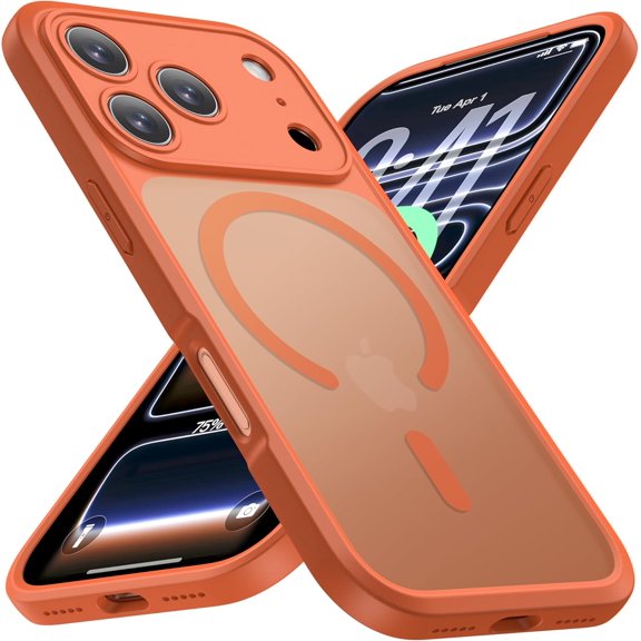 WEGOLY-Magnetic Guard Designed for iPhone 17 Pro Case [Camera Protection] [Military Grade Drop Tested] [Compatible with MagSafe] Slim Translucent Matte Phone Case (6.3") - Orange