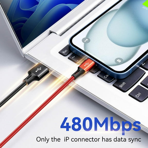 WEGOLY-Multi Charging Cable, [2Pack 6Ft] 4 in 1 Braided Multi Fast Charging Cord, Multiple Charger USB Cable Adapter IP/Type C/Micro Port for Cell Phones,iPhone Series, Tablets, Samsung Galaxy, PS &