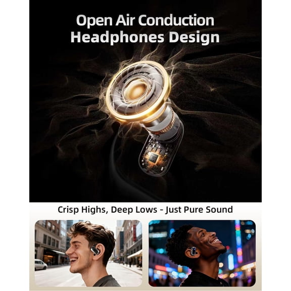 WEGOLY-Open Ear Bluetooth 5.4 Headphones with Ergonomic Ear Hook
