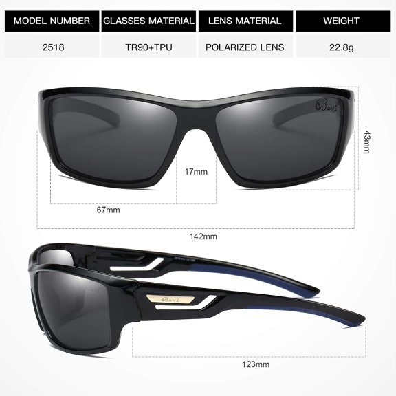 WEGOLY-Polarized Sports Sunglasses TR90 Unbreakable Frame for Men Women Running Cycling Baseball