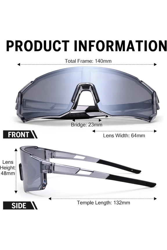 -Sports Cycling Baseball Youth Sunglasses for Men and Women UV400 Protection