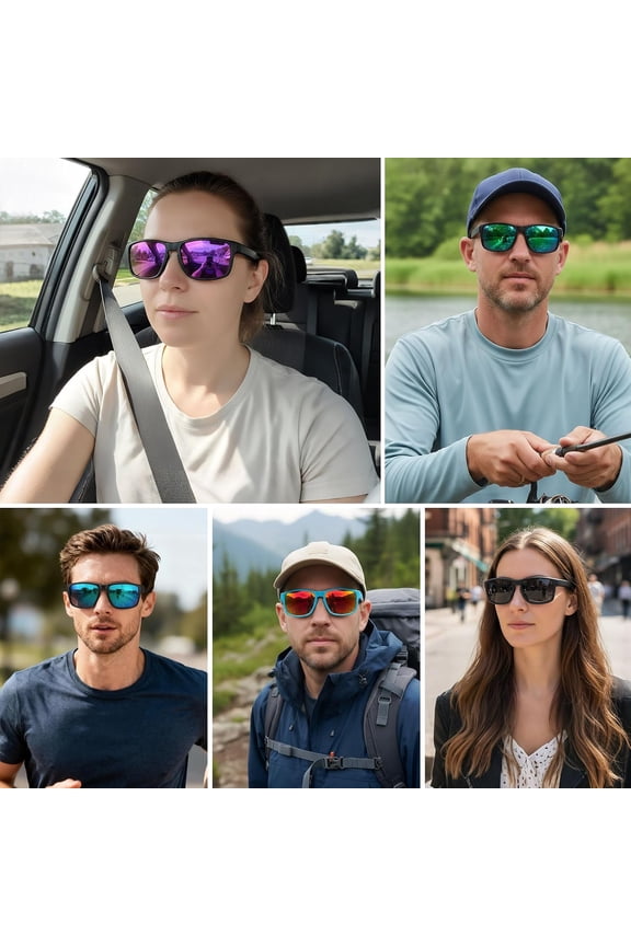 -Sports Polarized Sunglasses for Men Women UV Protection Unbreakable Driving Running Fishing Hiking Sun Glasses