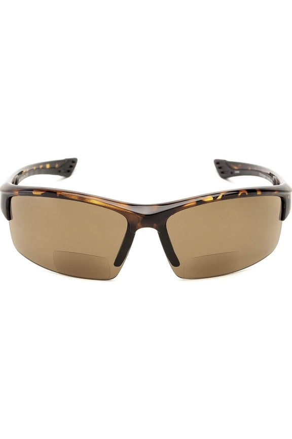 -The Foster Bifocal Sun Reader Sport and Wrap Around Reading Sunglasses, Unisex Half Frame Readers