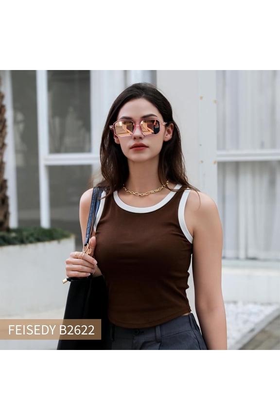 -Vintage Square 70s Flat Aviator Sunglasses Women Men Classic Retro Stylish Frame UV400 Sunglasses B2622