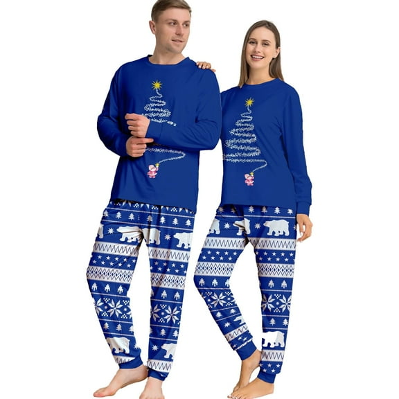 WEHUSE Family Christmas Pajamas Matching Sets Xmas Pjs for Womens Mens Holiday Home Sleepwear Set Jammies