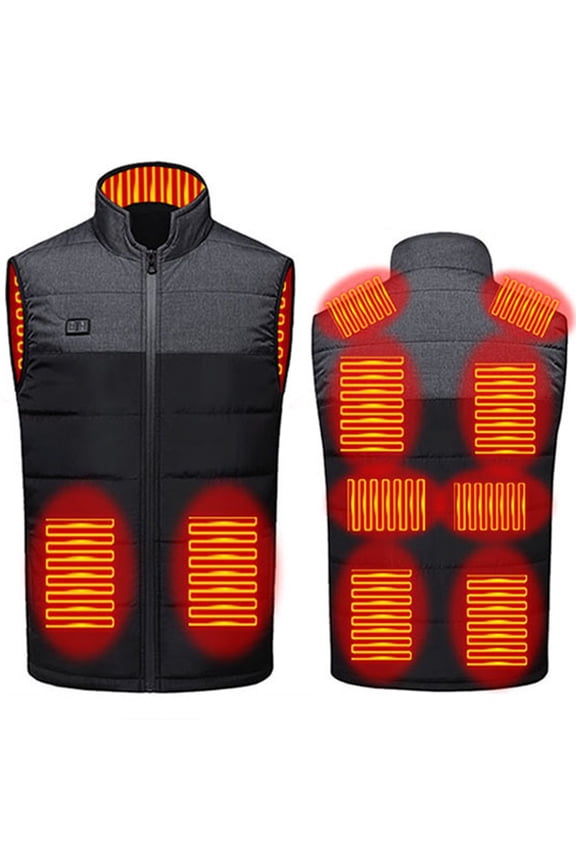 Heated Vest for Men, Lightweight Heated Jacket for Winter Outdoor Camping/Ski/Working, 3 Heating Levels (Battery Pack Not Included)