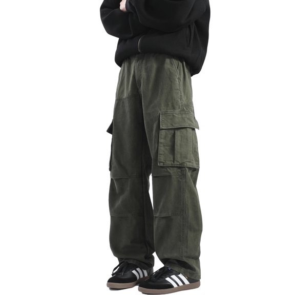 WEHUSE Mens Casual Joggers Pants - Cotton Cargo Pants Hiking Outdoor Jogging Sweatpants Pants