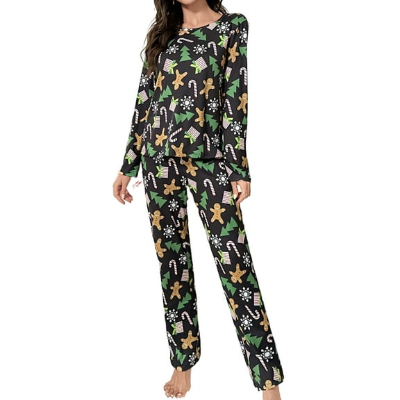 WEHUSE Pajamas Women's Long Sleeve Pj Set Soft 2 Piece Loungewear Sleepwear with Jogger Pants