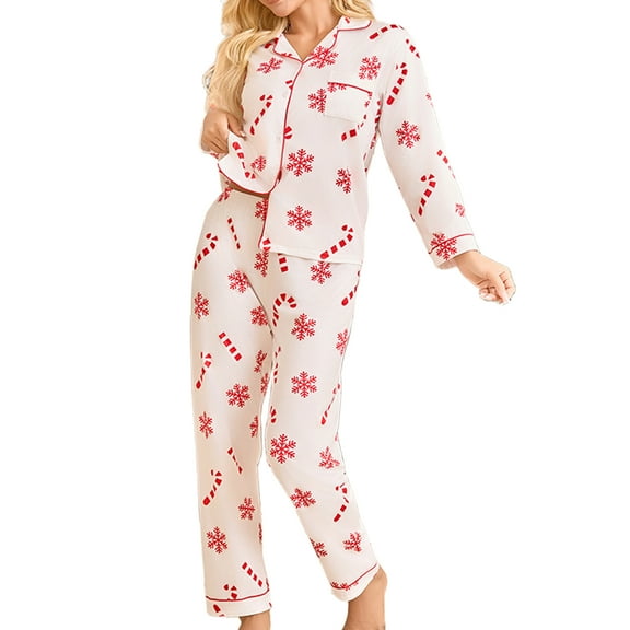 WEHUSE Pajamas Women's Long Sleeve Sleepwear Soft Button Down Loungewear Pjs Lounge Set Nightwear
