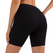 WEHUSE Womens 5" Biker Shorts High Waist Yoga Workout Gym Running Volleyball Spandex Shorts with Pockets