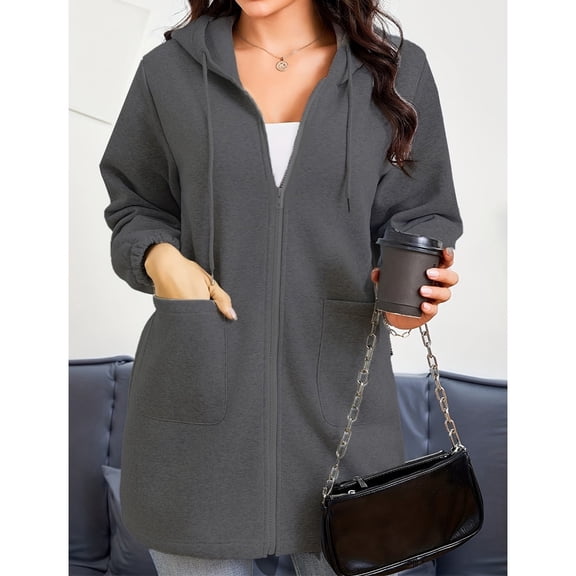 WEHUSE Women's Zip Up Hoodies Casual Long Sleeve Sweatshirts Fall Spring Track Jackets with Pockets