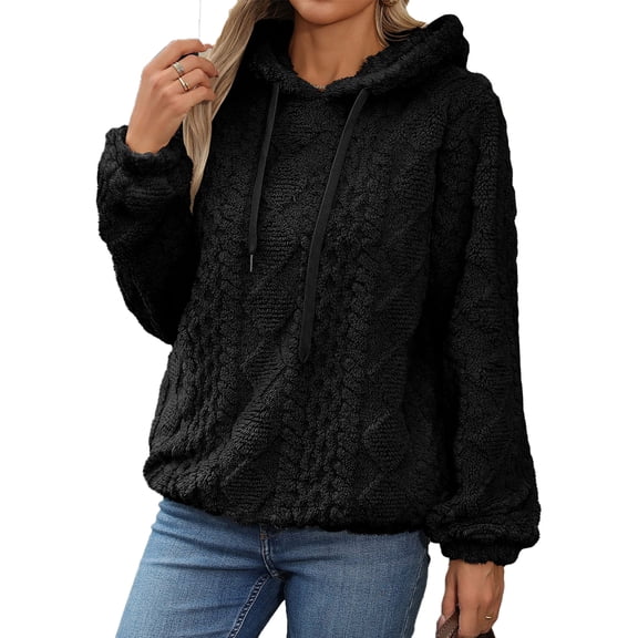 WEHUSE Womens Hoodies Casual Long Sleeve Drawstring Pullover Tops Loose Hooded Sweatshirt