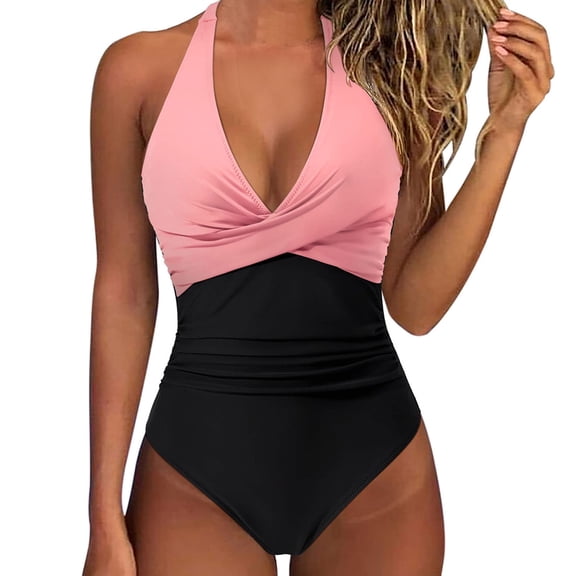 WEHUSE Womens Tummy Control One Piece Swimsuit Sexy Back Bathing Suit