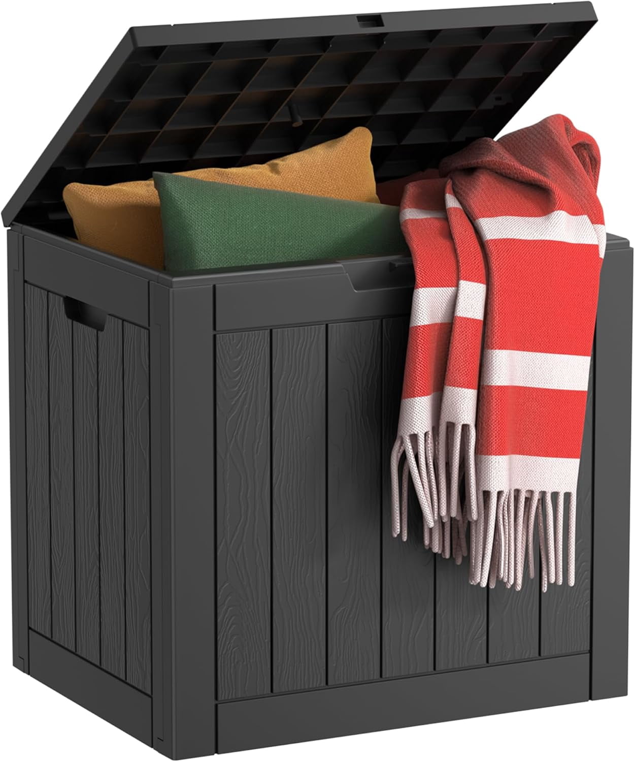 WEI 31 Gallon Resin Deck Box Waterproof, UV Resistant Outdoor Storage ...