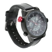 WEIDE 3401 Men Boys Quartz Wrist Watch with PU Band Electronic Double Display (Black)